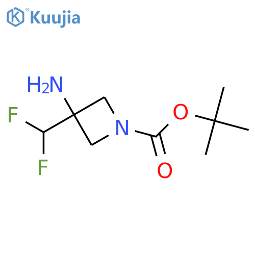 tert-butyl 3-amino-3-(difluoromethyl)azetidine-1-carboxylate structure