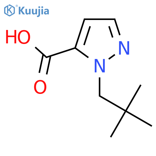 1-(2,2-Dimethylpropyl)-1H-pyrazole-5-carboxylic acid structure