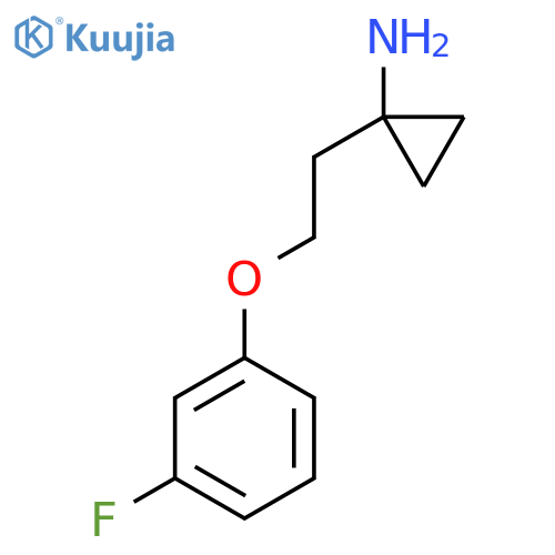 1-[2-(3-Fluorophenoxy)ethyl]cyclopropan-1-amine structure