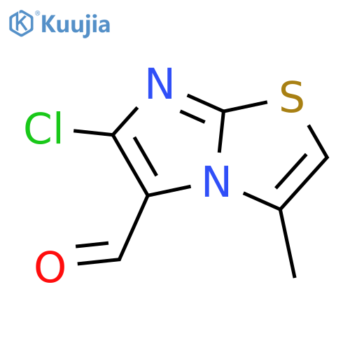 6-chloro-3-methylimidazo2,1-b1,3thiazole-5-carbaldehyde structure