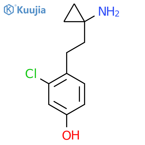 4-2-(1-aminocyclopropyl)ethyl-3-chlorophenol structure