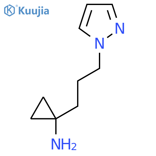 1-3-(1H-pyrazol-1-yl)propylcyclopropan-1-amine structure