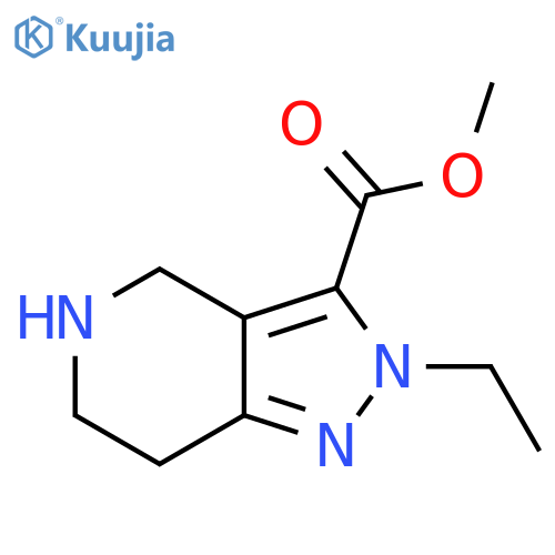 methyl 2-ethyl-4,5,6,7-tetrahydro-2H-pyrazolo[4,3-c]pyridine-3-carboxylate structure