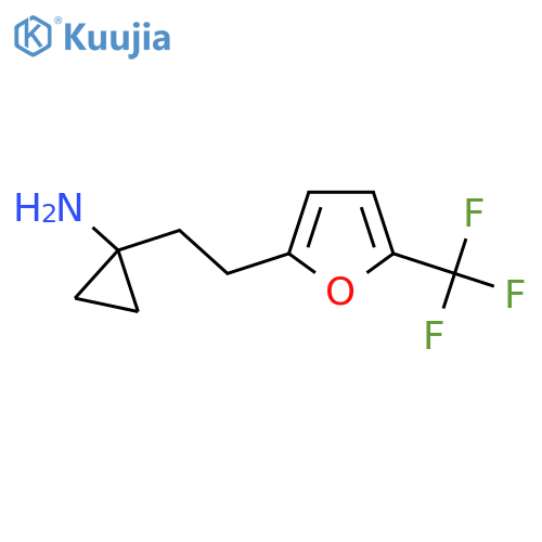 1-{2-5-(trifluoromethyl)furan-2-ylethyl}cyclopropan-1-amine structure