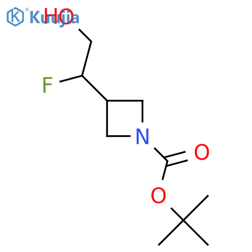 Tert-butyl 3-(1-fluoro-2-hydroxyethyl)azetidine-1-carboxylate structure