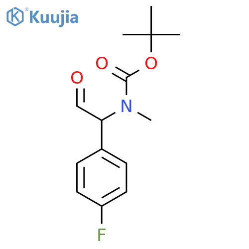 tert-butyl N-1-(4-fluorophenyl)-2-oxoethyl-N-methylcarbamate structure