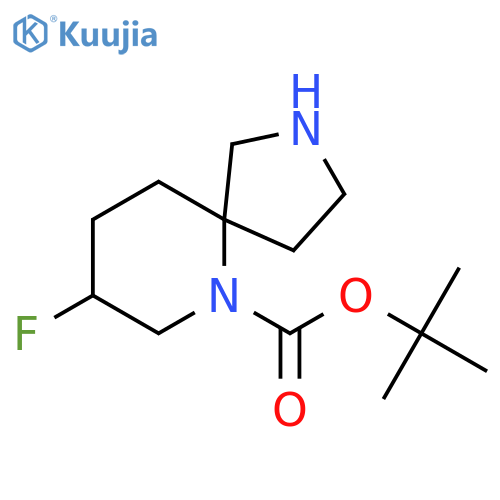 tert-butyl 8-fluoro-2,6-diazaspiro[4.5]decane-6-carboxylate structure