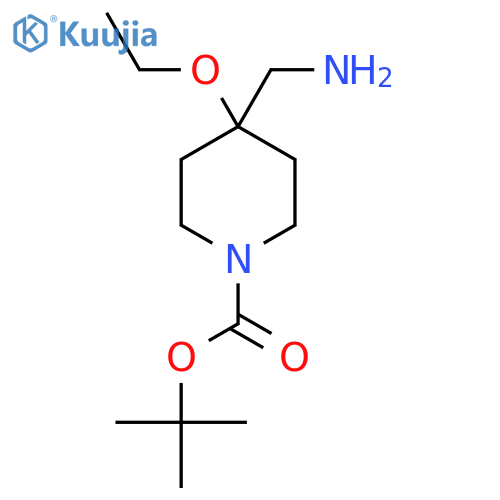 tert-butyl 4-(aminomethyl)-4-ethoxypiperidine-1-carboxylate structure