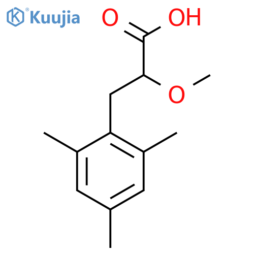 2-methoxy-3-(2,4,6-trimethylphenyl)propanoic acid structure