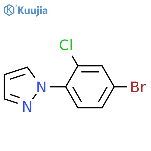 1-(4-bromo-2-chlorophenyl)-1H-pyrazole structure