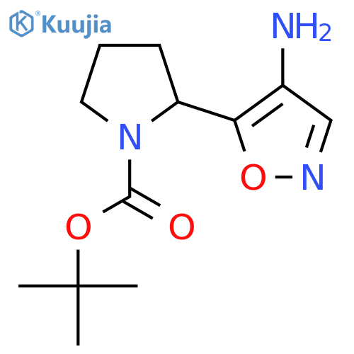 Tert-butyl 2-(4-amino-1,2-oxazol-5-yl)pyrrolidine-1-carboxylate structure