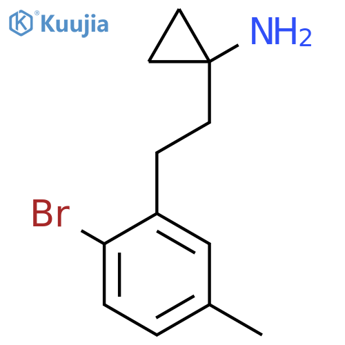 1-[2-(2-Bromo-5-methylphenyl)ethyl]cyclopropan-1-amine structure