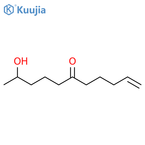 1-Undecen-6-one, 10-hydroxy- structure