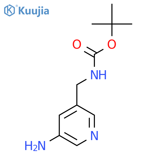 Tert-butyl ((5-aminopyridin-3-yl)methyl)carbamate structure