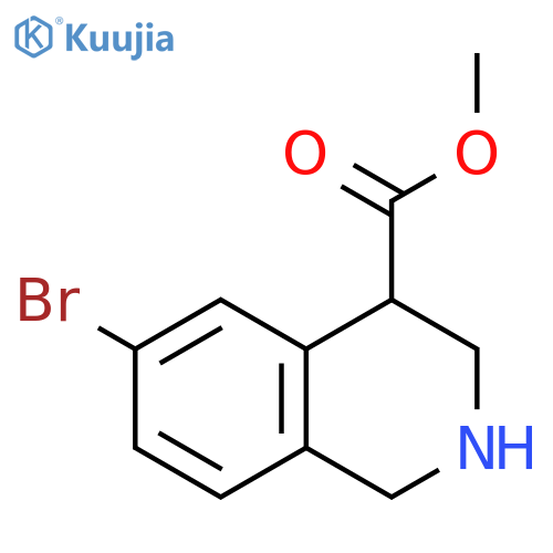 methyl 6-bromo-1,2,3,4-tetrahydroisoquinoline-4-carboxylate structure
