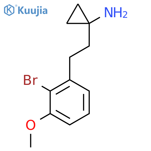 1-[2-(2-Bromo-3-methoxyphenyl)ethyl]cyclopropan-1-amine structure