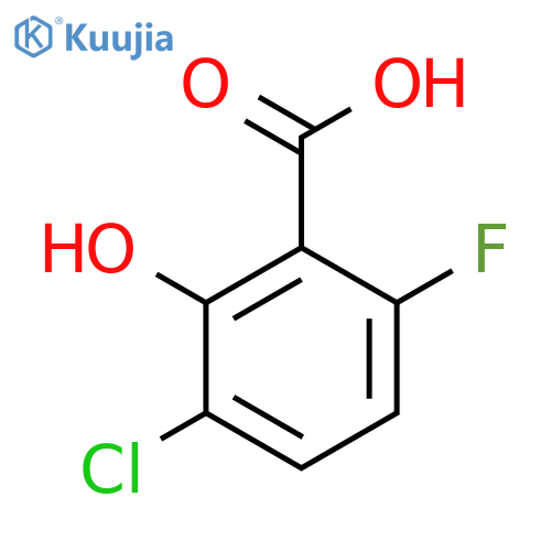 3-Chloro-6-fluoro-2-hydroxybenzoic acid structure