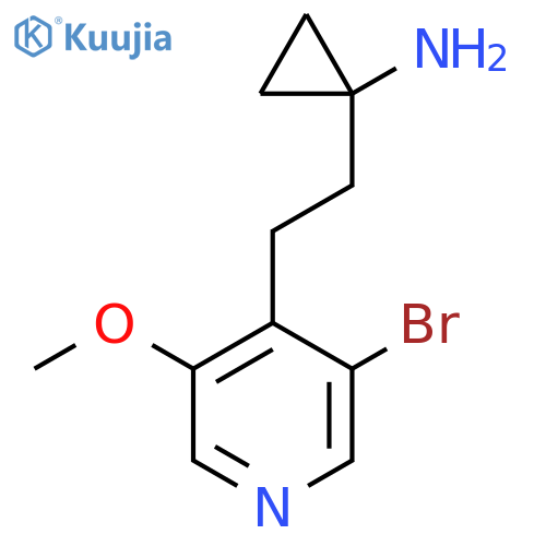 1-2-(3-bromo-5-methoxypyridin-4-yl)ethylcyclopropan-1-amine structure