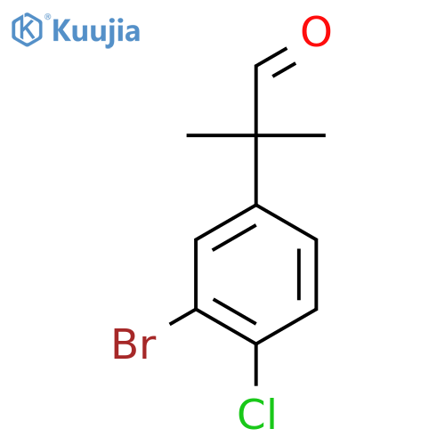 2-(3-bromo-4-chlorophenyl)-2-methylpropanal structure