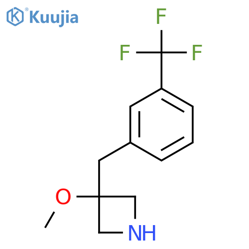 3-methoxy-3-{3-(trifluoromethyl)phenylmethyl}azetidine structure