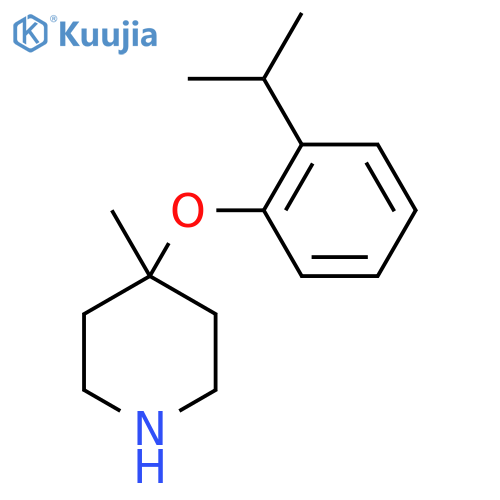 4-methyl-4-2-(propan-2-yl)phenoxypiperidine structure