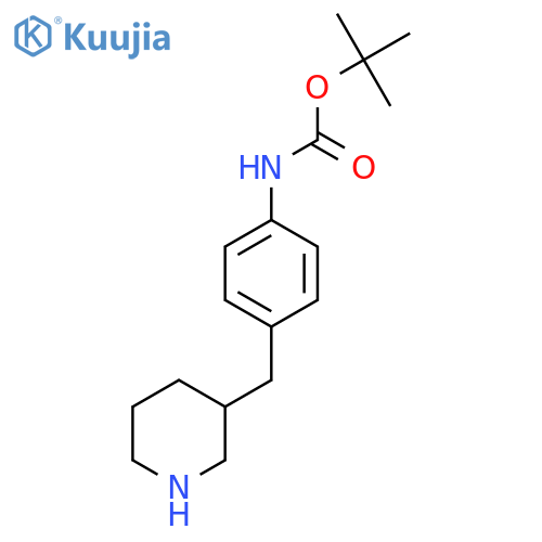 tert-butyl N-{4-(piperidin-3-yl)methylphenyl}carbamate structure