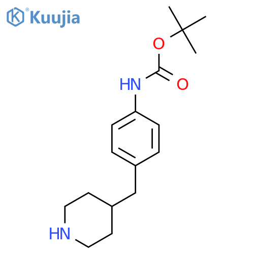 tert-butyl N-{4-(piperidin-4-yl)methylphenyl}carbamate structure