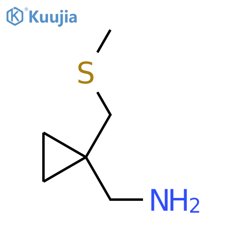 {1-[(Methylsulfanyl)methyl]cyclopropyl}methanamine structure