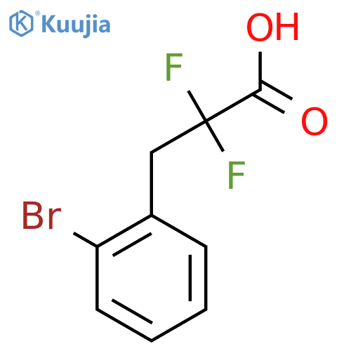 3-(2-bromophenyl)-2,2-difluoropropanoic acid structure