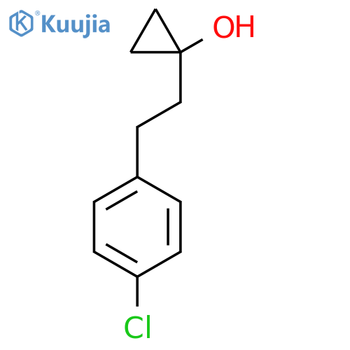 1-2-(4-chlorophenyl)ethylcyclopropan-1-ol structure