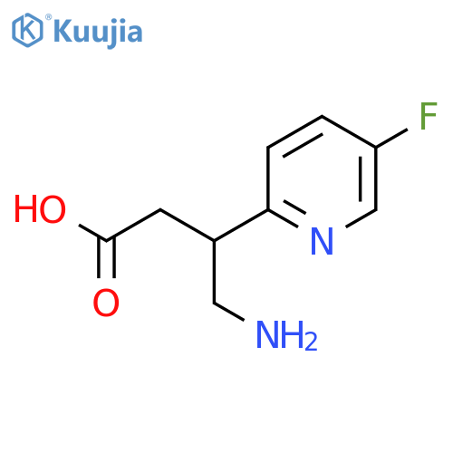 4-amino-3-(5-fluoropyridin-2-yl)butanoic acid structure