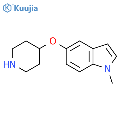 1-methyl-5-(piperidin-4-yloxy)-1H-indole structure