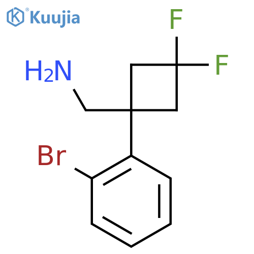 [1-(2-Bromophenyl)-3,3-difluorocyclobutyl]methanamine structure