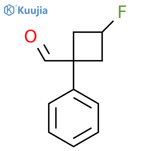 3-Fluoro-1-phenylcyclobutane-1-carbaldehyde structure