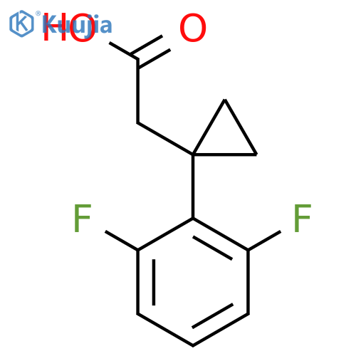 2-1-(2,6-difluorophenyl)cyclopropylacetic acid structure