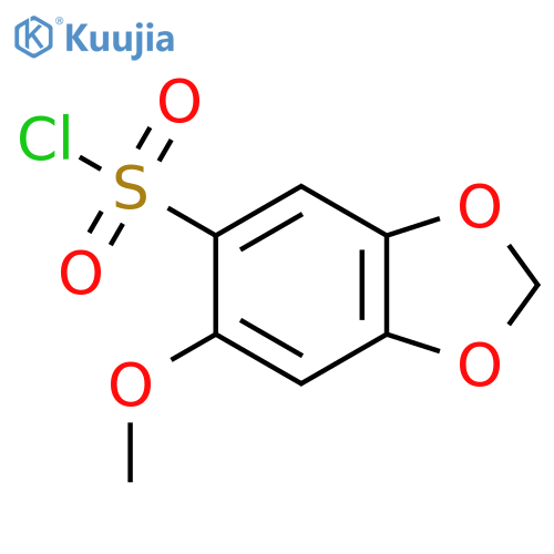 6-methoxy-1,3-dioxaindane-5-sulfonyl chloride structure