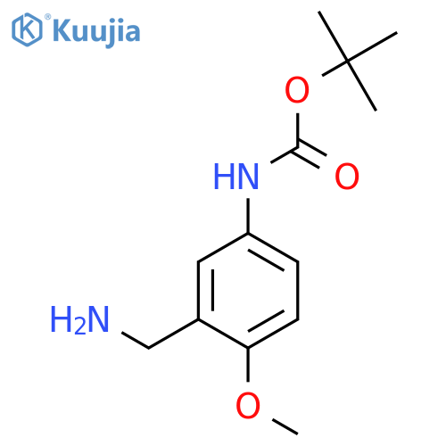 Tert-butyl n-[3-(aminomethyl)-4-methoxyphenyl]carbamate structure