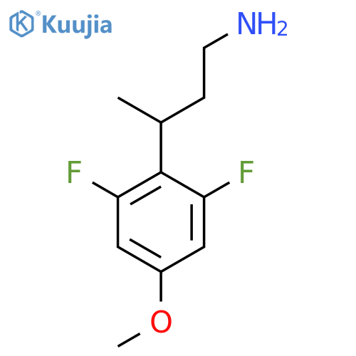3-(2,6-difluoro-4-methoxyphenyl)butan-1-amine structure
