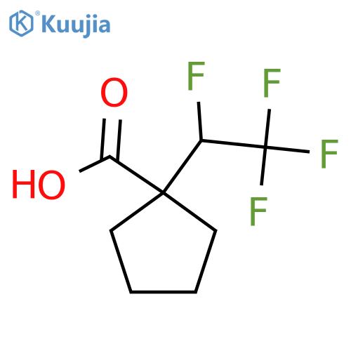 1-(1,2,2,2-tetrafluoroethyl)cyclopentane-1-carboxylic acid structure