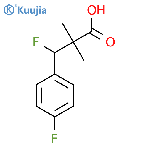 3-Fluoro-3-(4-fluorophenyl)-2,2-dimethylpropanoic acid structure