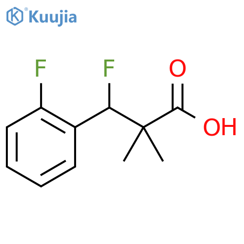 3-Fluoro-3-(2-fluorophenyl)-2,2-dimethylpropanoic acid structure