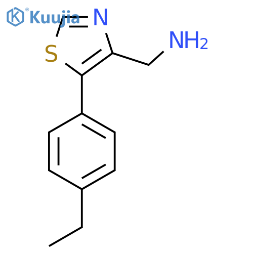 [5-(4-Ethylphenyl)-1,3-thiazol-4-yl]methanamine structure