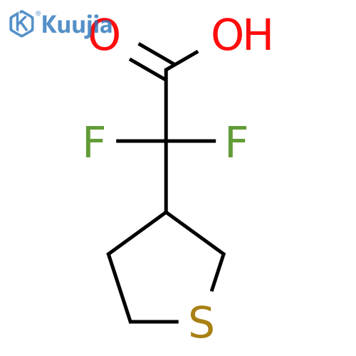 2,2-difluoro-2-(thiolan-3-yl)acetic acid structure