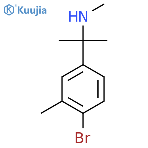 2-(4-bromo-3-methylphenyl)propan-2-yl(methyl)amine structure