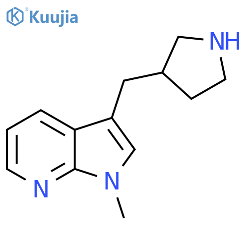 3-({1-methyl-1H-pyrrolo2,3-bpyridin-3-yl}methyl)pyrrolidine structure