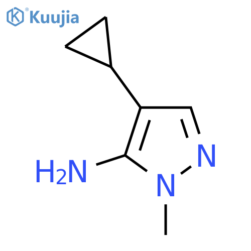 4-cyclopropyl-1-methyl-1H-pyrazol-5-amine structure