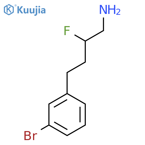 4-(3-bromophenyl)-2-fluorobutan-1-amine structure