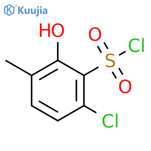 6-chloro-2-hydroxy-3-methylbenzene-1-sulfonyl chloride structure