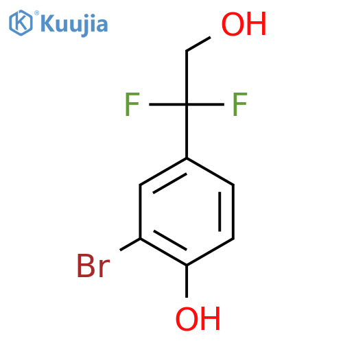 2-bromo-4-(1,1-difluoro-2-hydroxyethyl)phenol structure