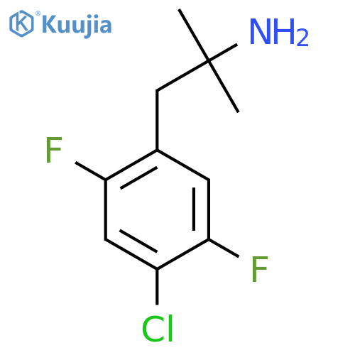 1-(4-Chloro-2,5-difluorophenyl)-2-methylpropan-2-amine structure